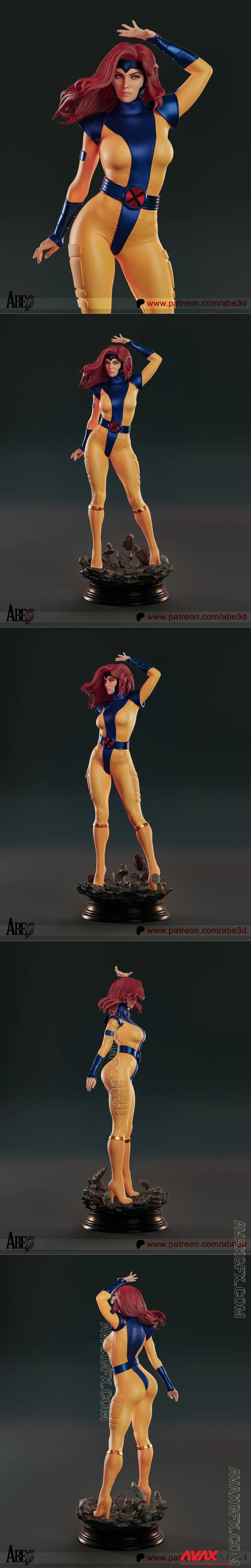 Abe3D - Jean Grey - STL 3D Model