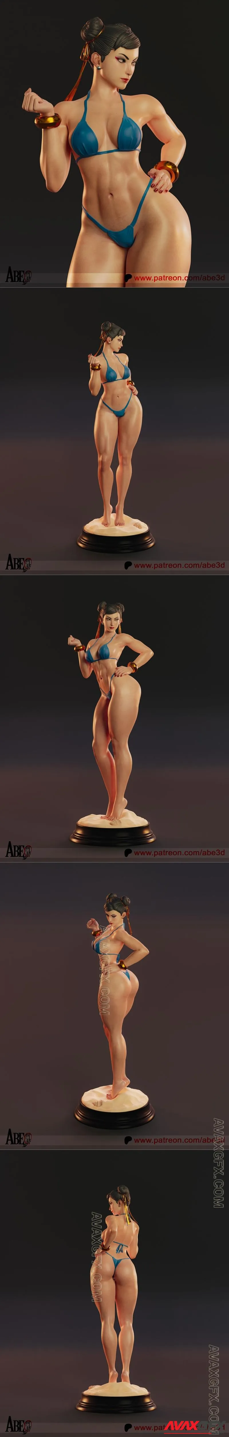 Abe3D - Chun-Li SF6 Bikini - STL 3D Model
