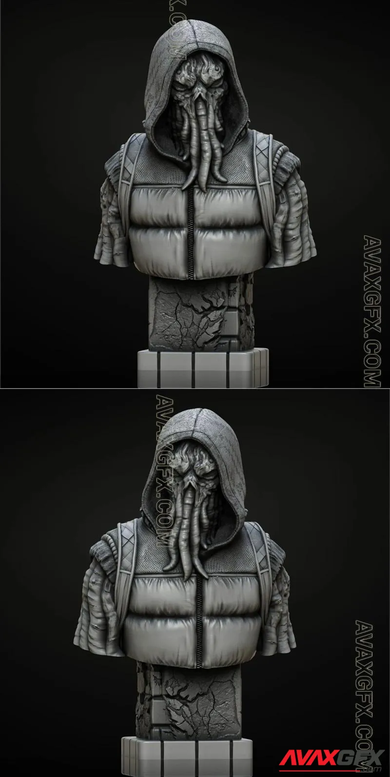 Urban Cthulhu bust - STL 3D Model