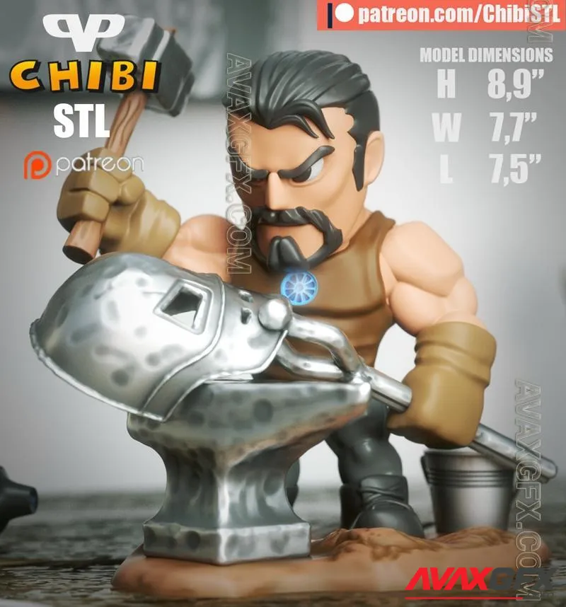 Tony Stark Chibi - STL 3D Model