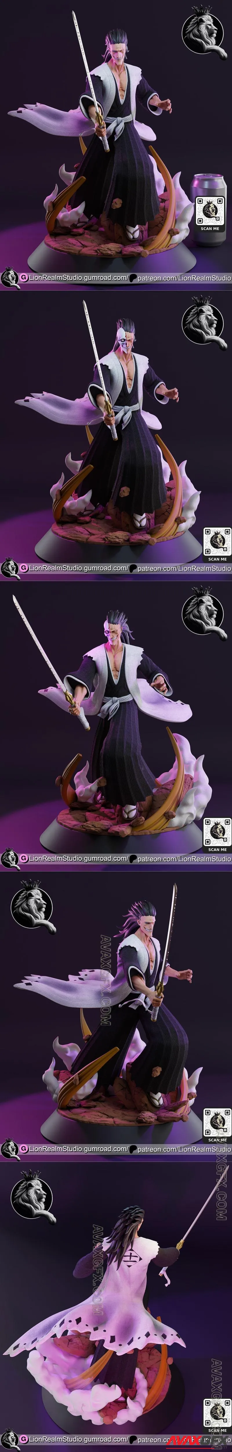 LionRealm Studio - Zaraki Kenpachi - STL 3D Model