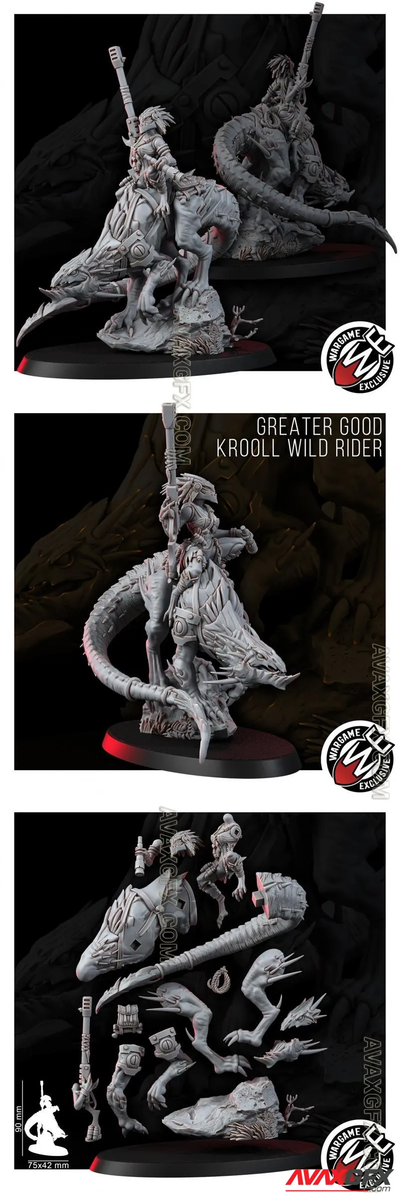 Greater Good Krooll Wild Rider - STL 3D Model