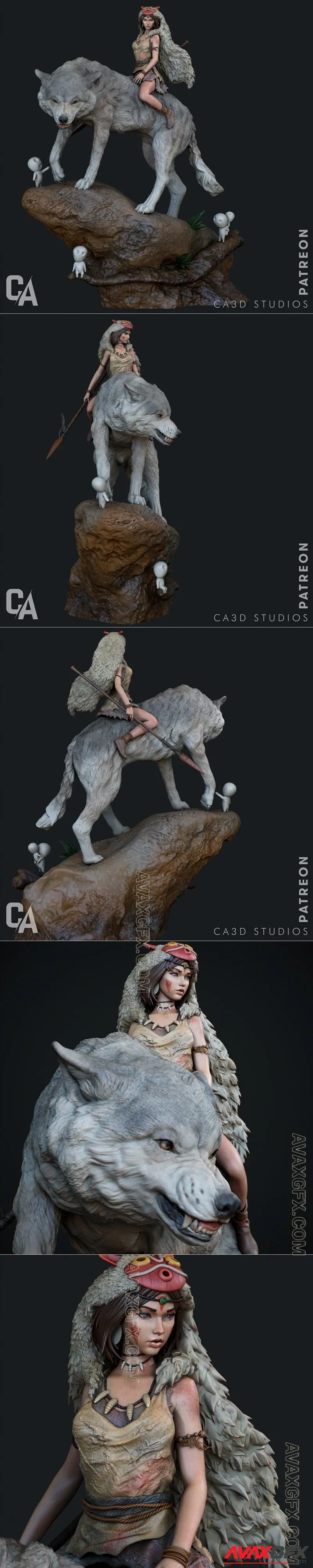 Ca 3d Studios - Princess Mononoke - STL 3D Model