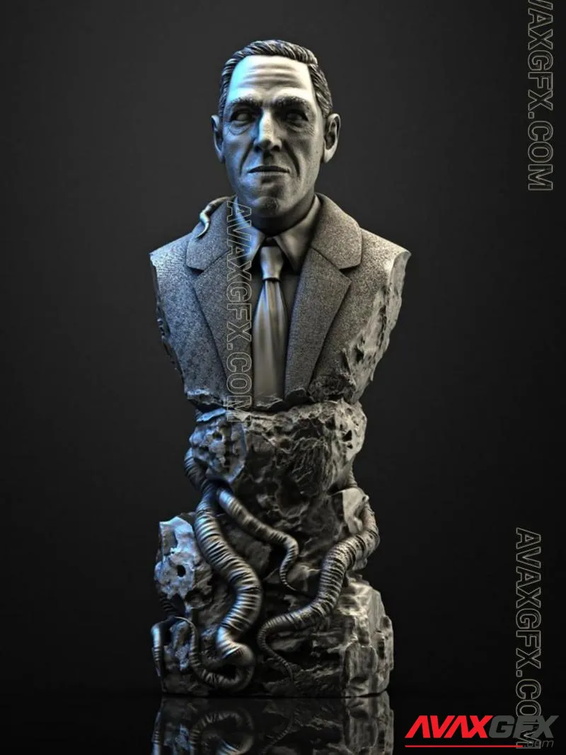 H.P. Lovecraft bust - STL 3D Model