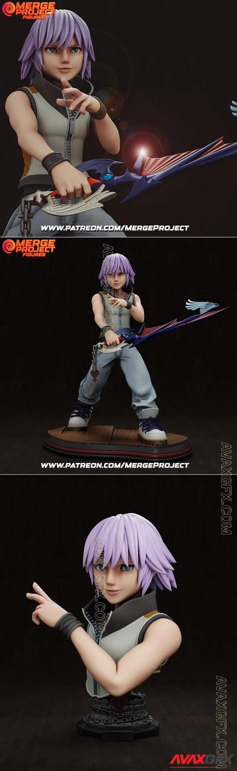 Merge Project Figures - Riku - STL 3D Model