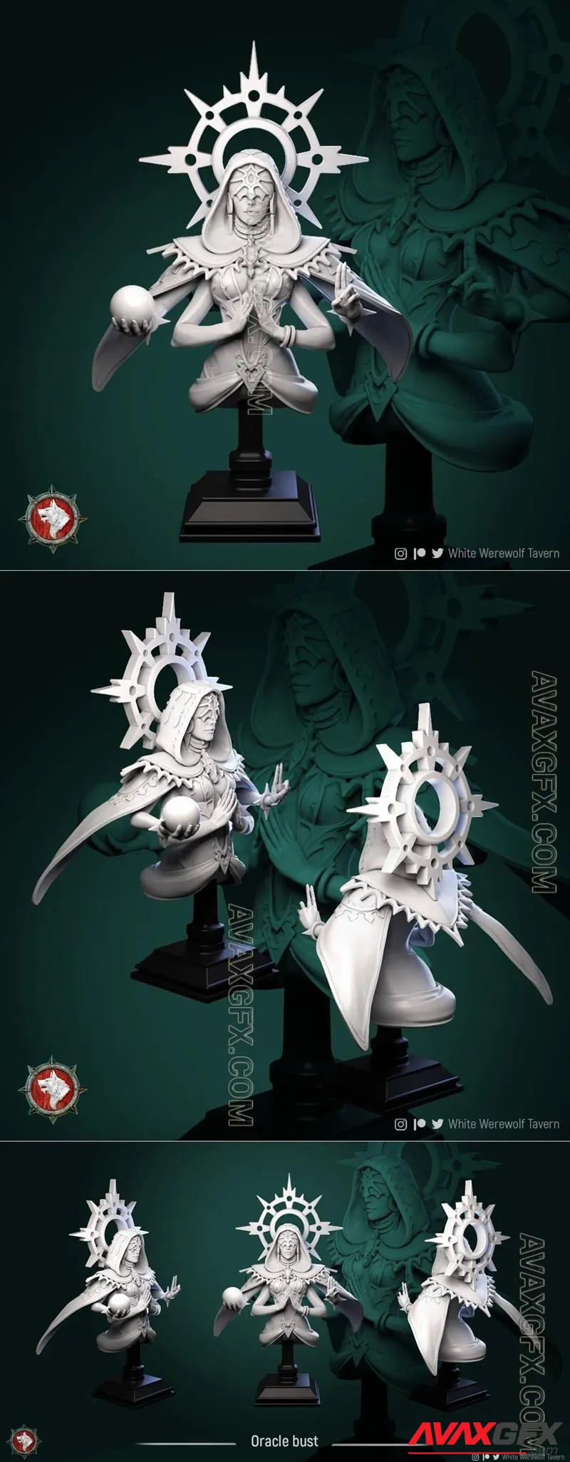 Oracle Celestials Bust - STL 3D Model