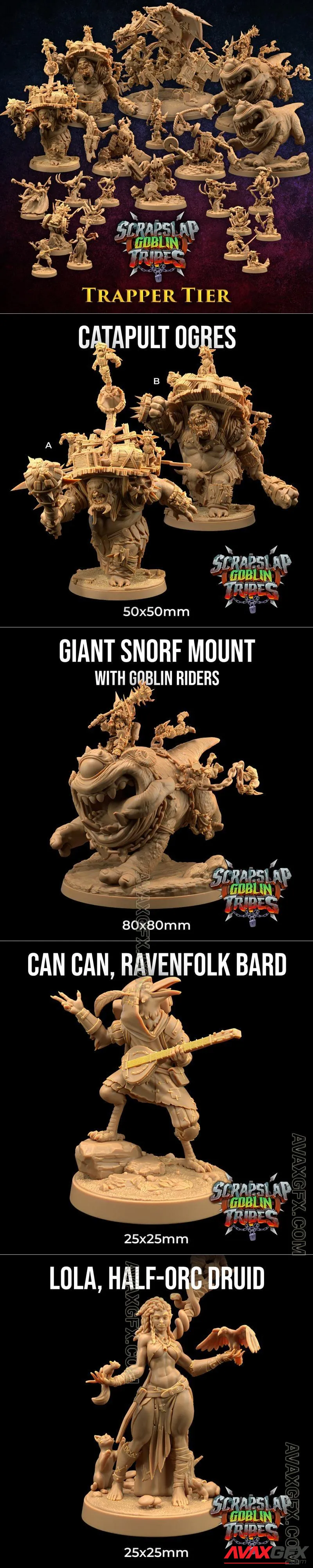 The Dragon Trappers Lodge - Scrap Slap Goblin Tribes - Trapper Tier - STL 3D Model