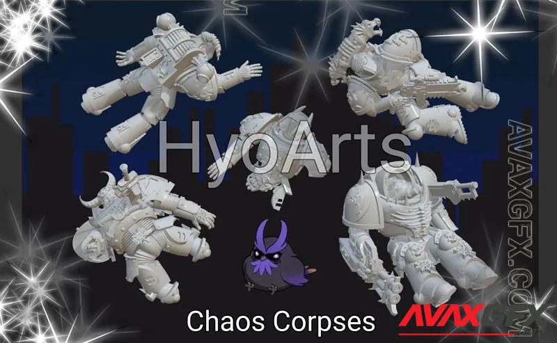 Hyo Arts - Chaos corpses and casualties - STL 3D Model