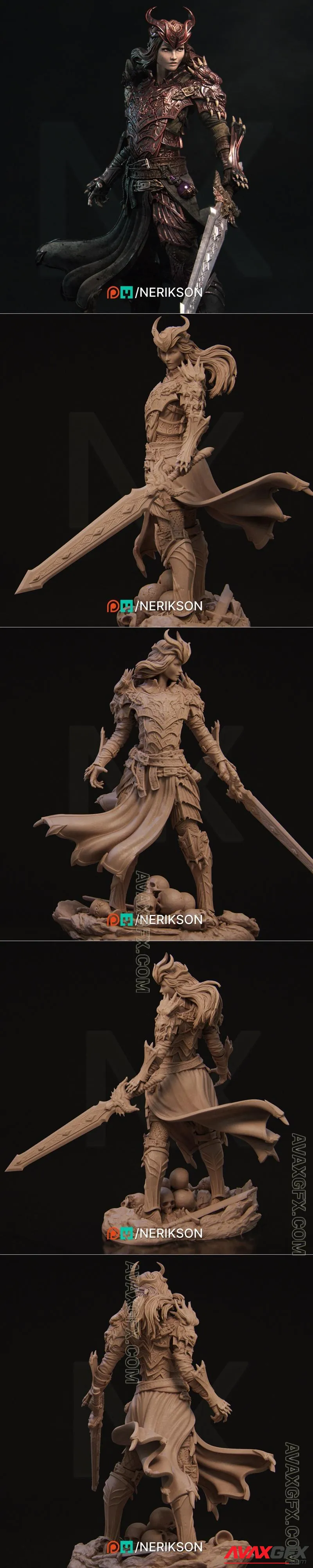 Nerikson - Aleehra Standing - STL 3D Model