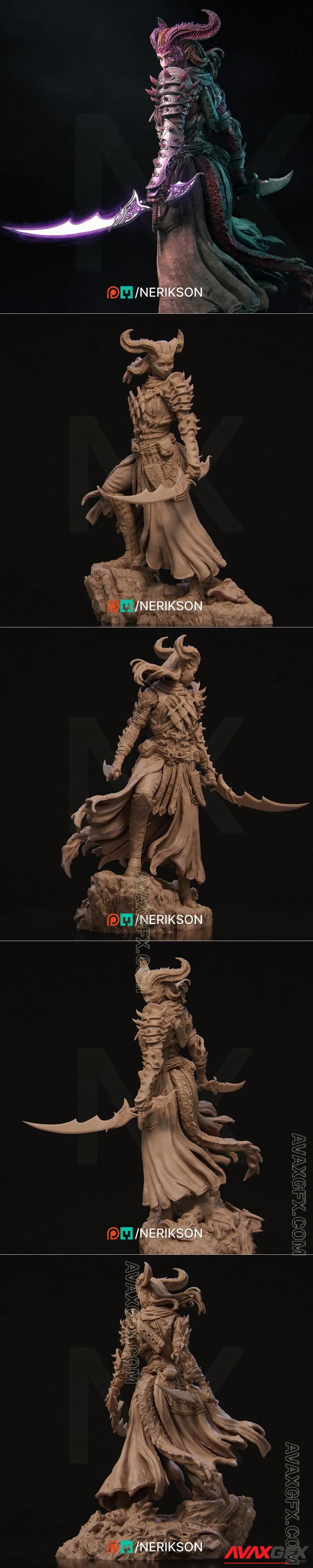 Nerikson - Lensi Statue - STL 3D Model