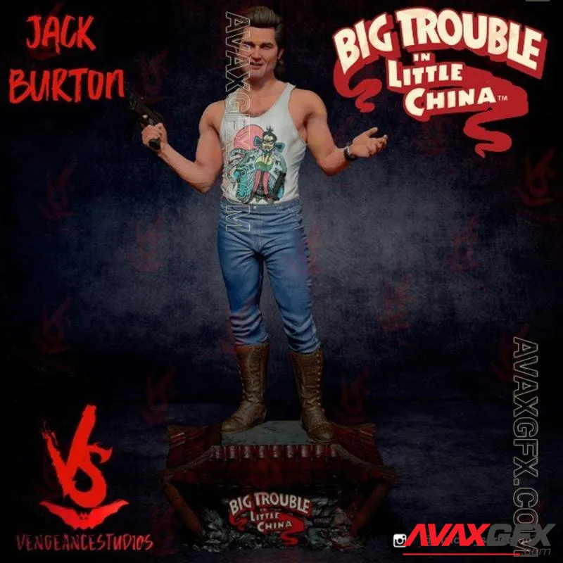 Vengeancestudios - Jack Burton - Big Trouble In Little China - STL 3D Model