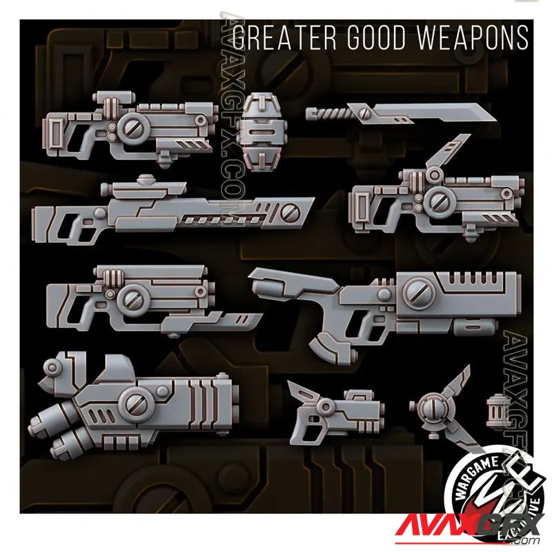 Greater Good Weapons - STL 3D Model