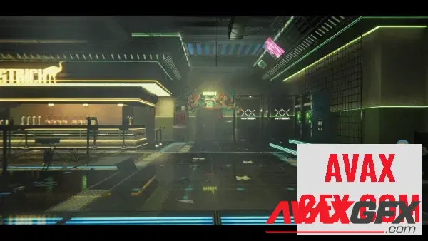 Unity Asset - Cyberpunk Night Club Environment