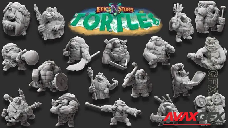 Epics N Stuffs - Tortles - STL 3D Model