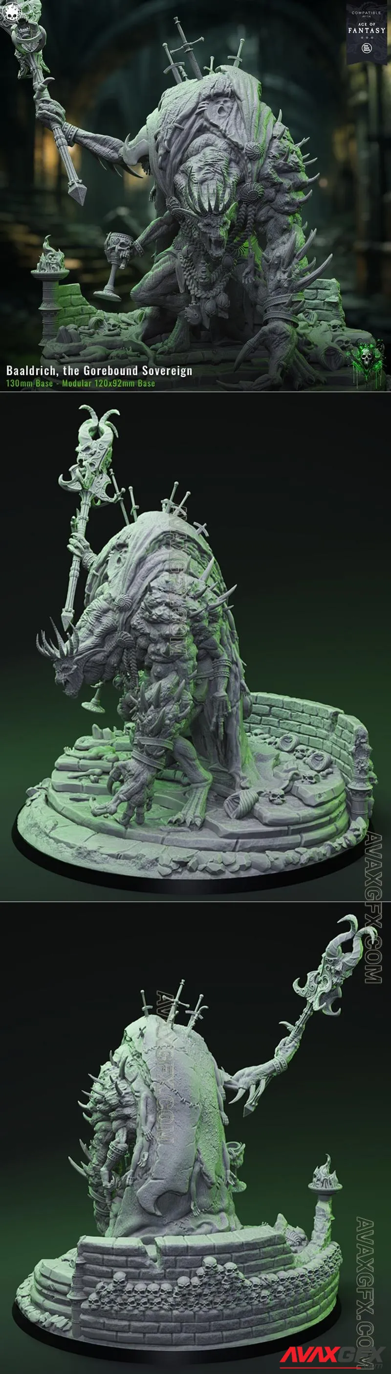 Baaldrich, the Gorebound Sovereign - STL 3D Model