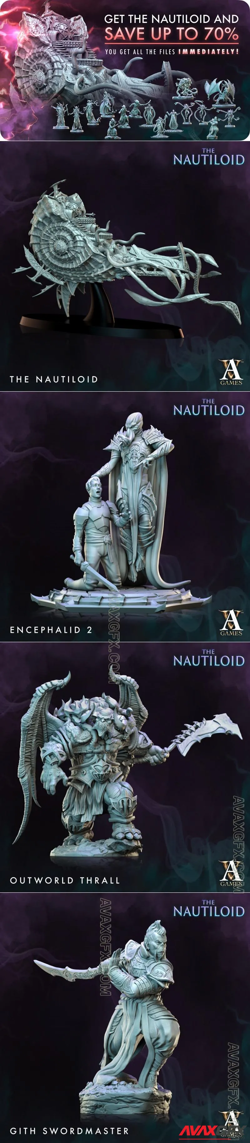 Archvillain Games - Nautiloid v2 - Omnissiah Releases - STL 3D Model