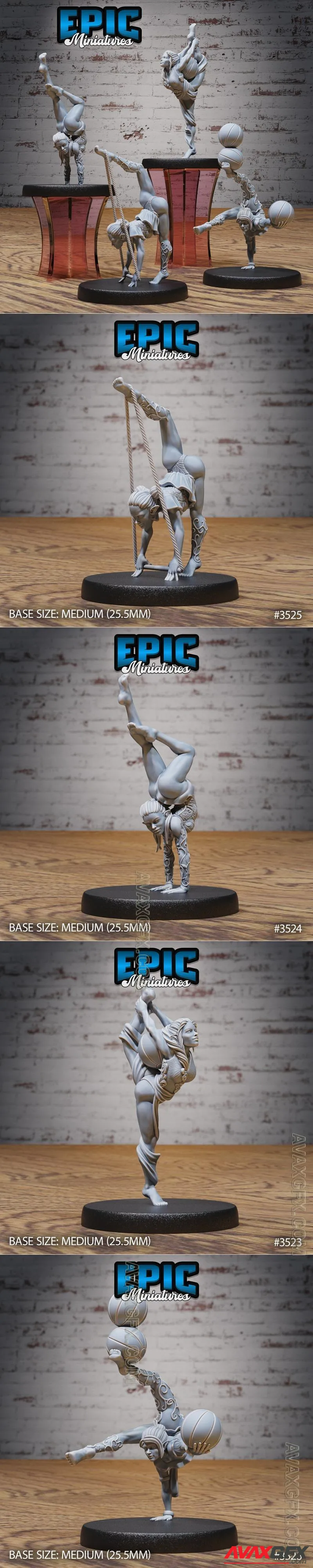 Epic Miniatures - Acrobat Elf Set B - STL 3D Model