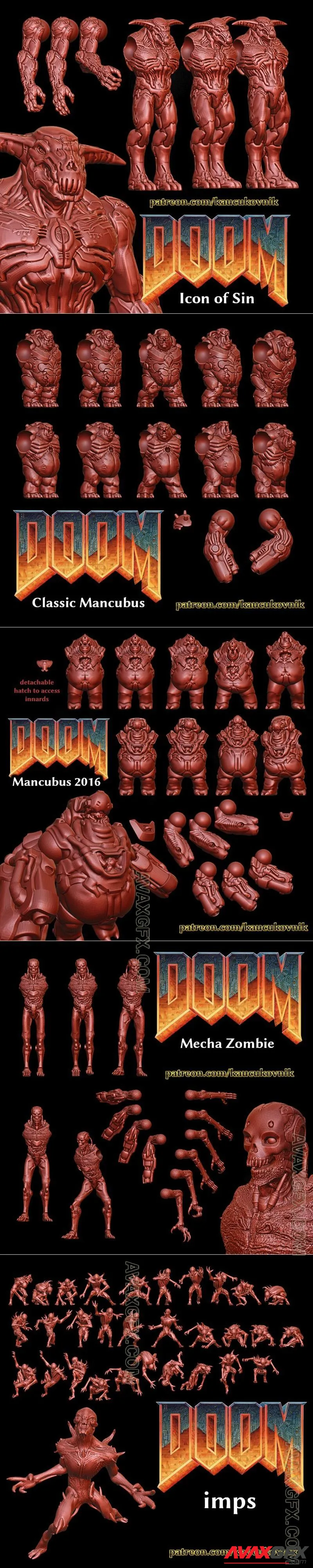 Doom Miniatures by Kaucukovnik - STL 3D Model