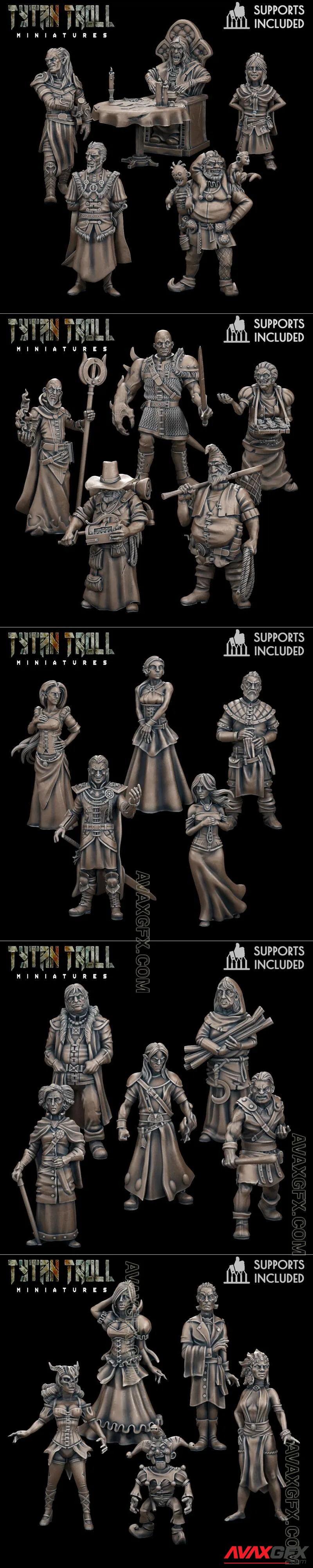 TytanTroll Miniatures - Curse of Strahd Mini Pack 01-10 - STL 3D Model