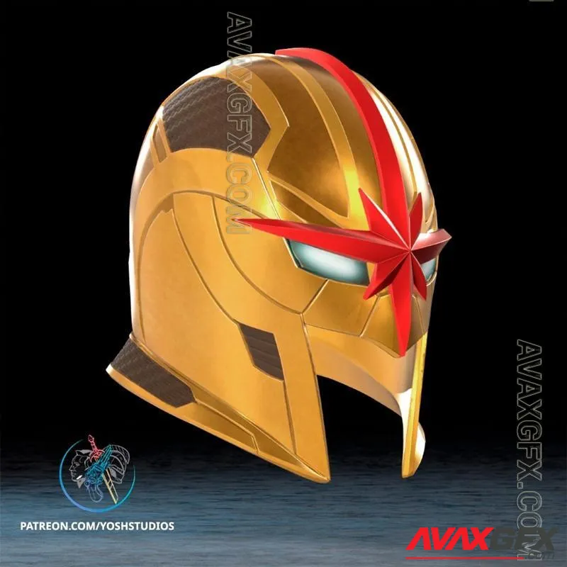 Nova MCU Inspired Helmet - STL 3D Model