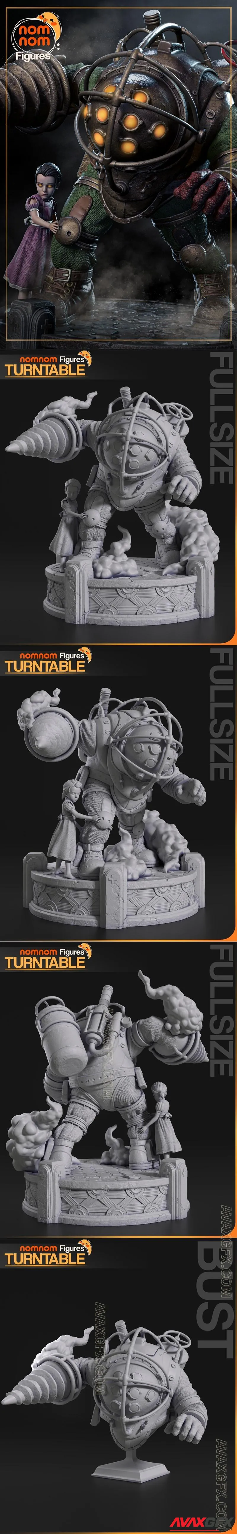 Nomnom Figures - Bouncer from Bioshock - STL 3D Model