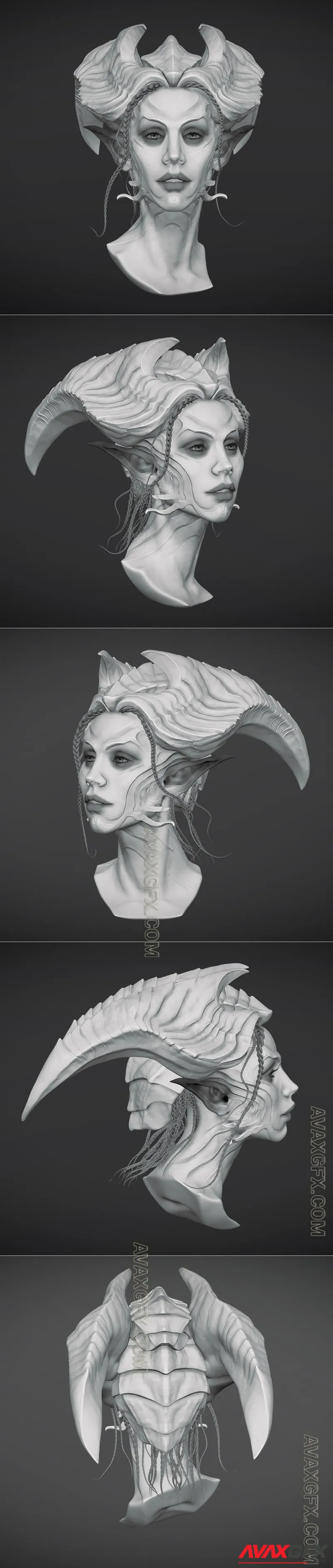 Demon Woman - STL 3D Model