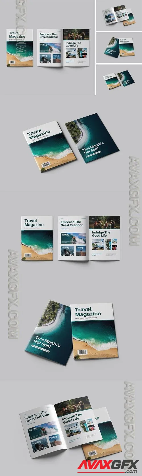 A4 Bifold Brochure Mockup