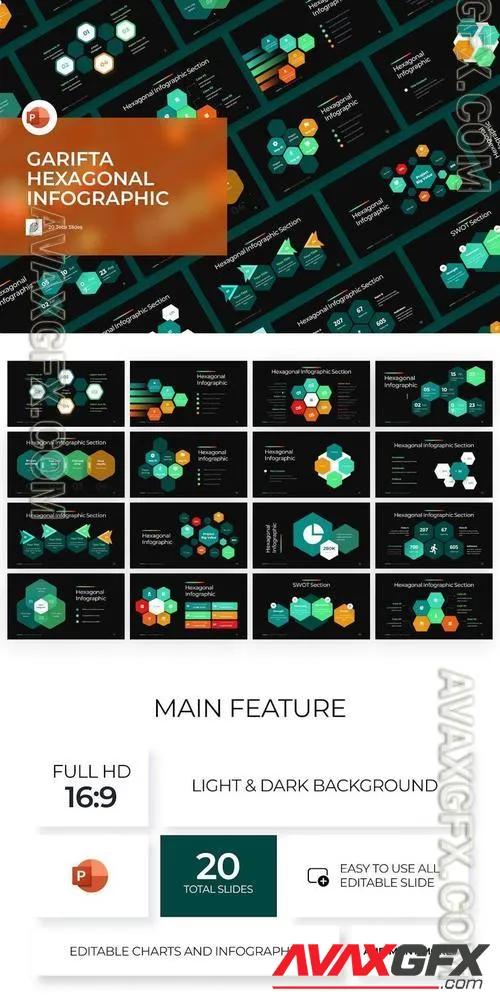 Hexagonal Infographic PowerPoint