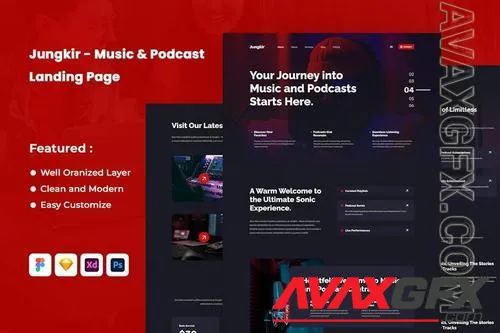 Jungkir - Music & Podcast Landing Page