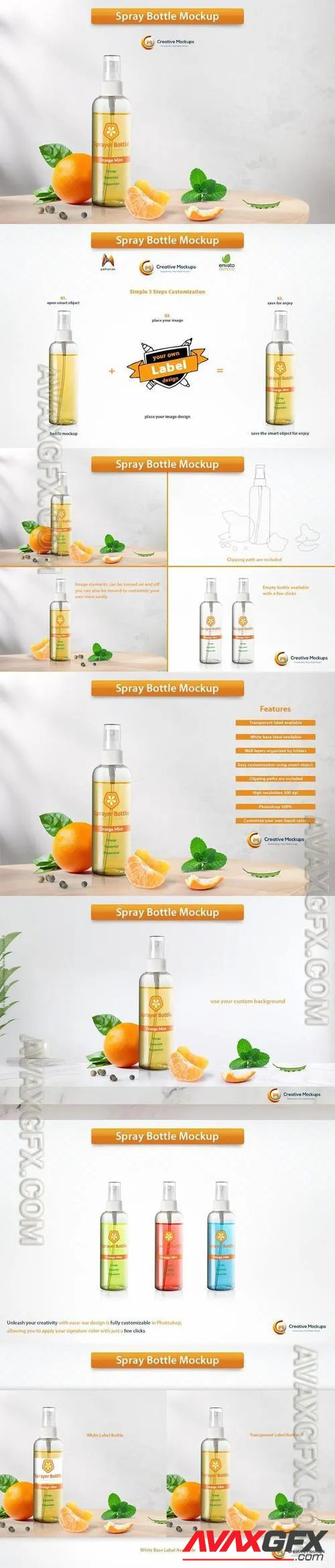 Spray Bottle Mockup