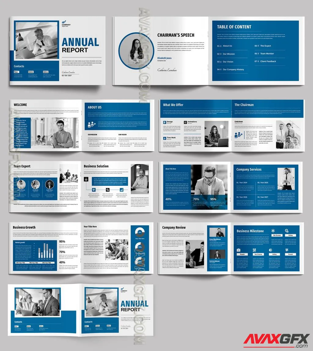 Adobestock - Annual Report Template Landscape 757152434