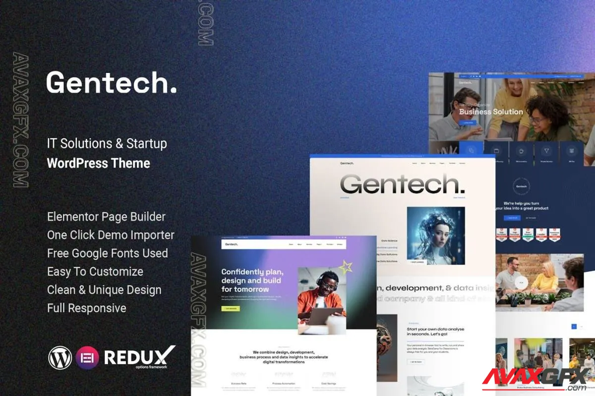 Gentech IT Solutions & Startup WordPress Theme