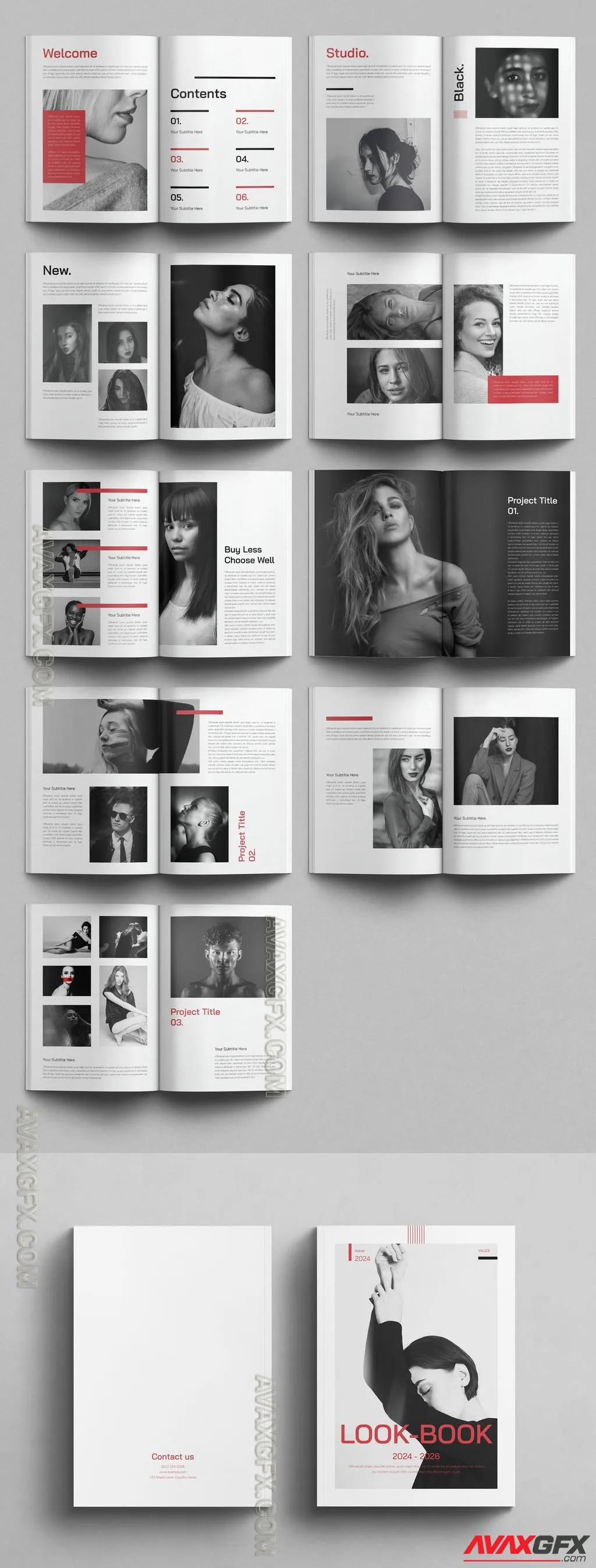 Adobestock - Lookbook Template Design Brochure Layout 757184329