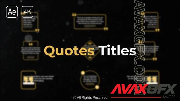 Quotes Titles 2.0 | After Effects 51127197 Videohive