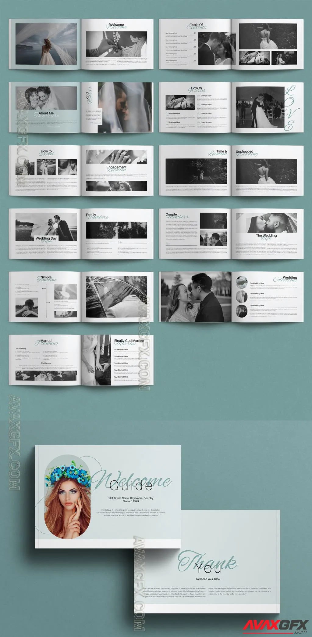 Adobestock - Welcome Guide Template Magazine Layout Landscape 755491507