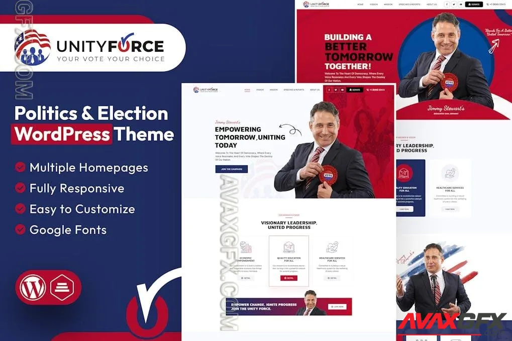 UnityForce | Politics & Election WordPress Theme