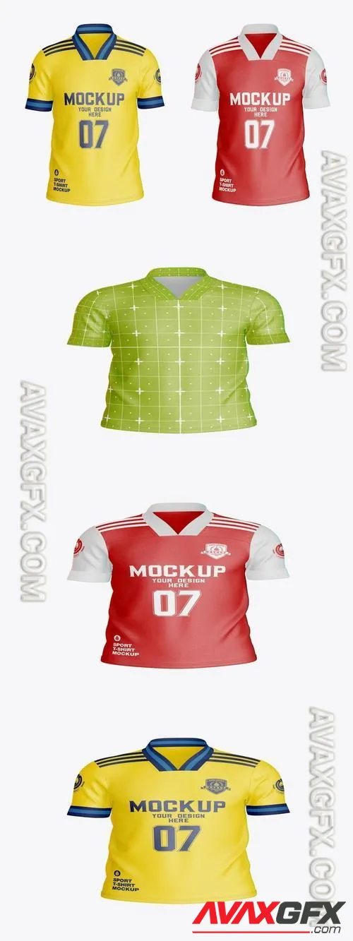 Soccer Mens Sports T-shirt Mockup