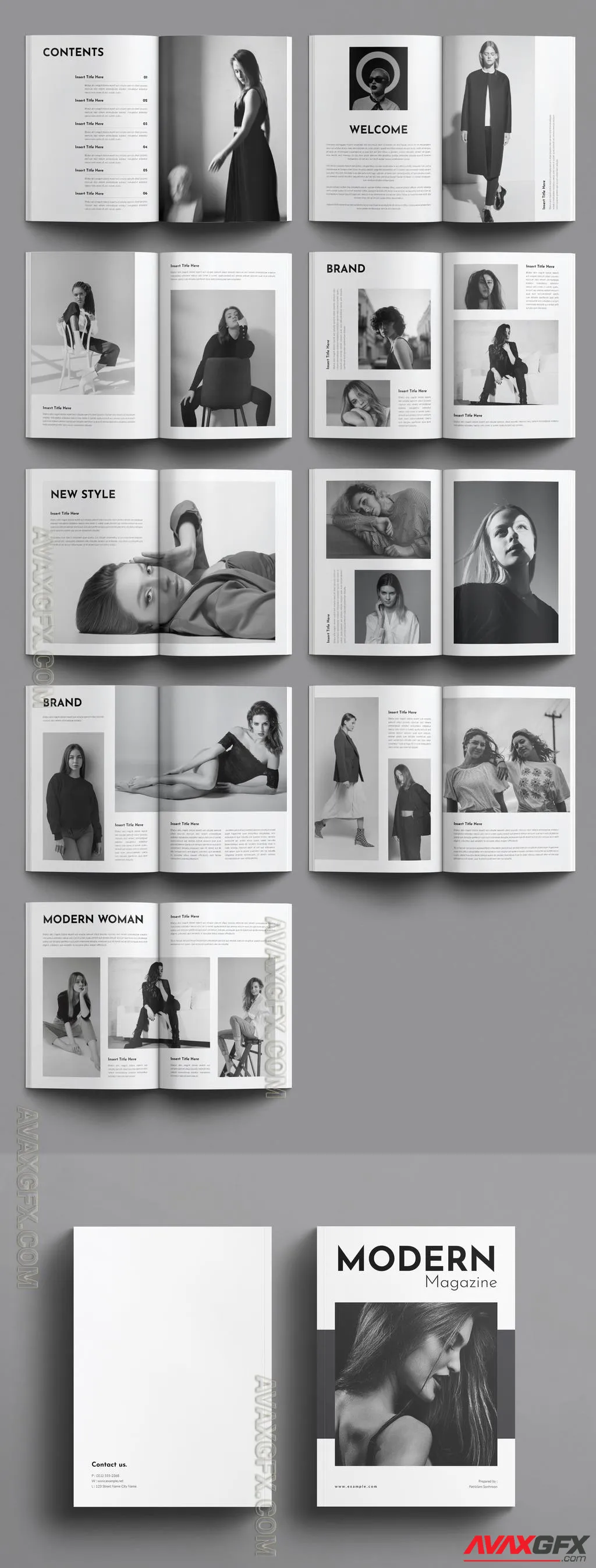 Adobestock - Modern Magazine Template 755490552