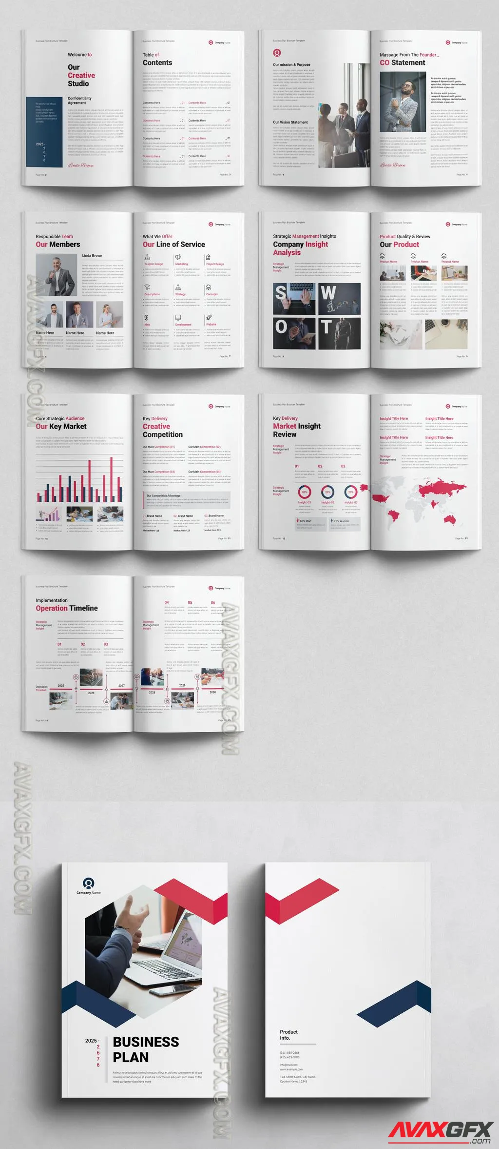 Adobestock - Business Plan Brochure Template 757183613