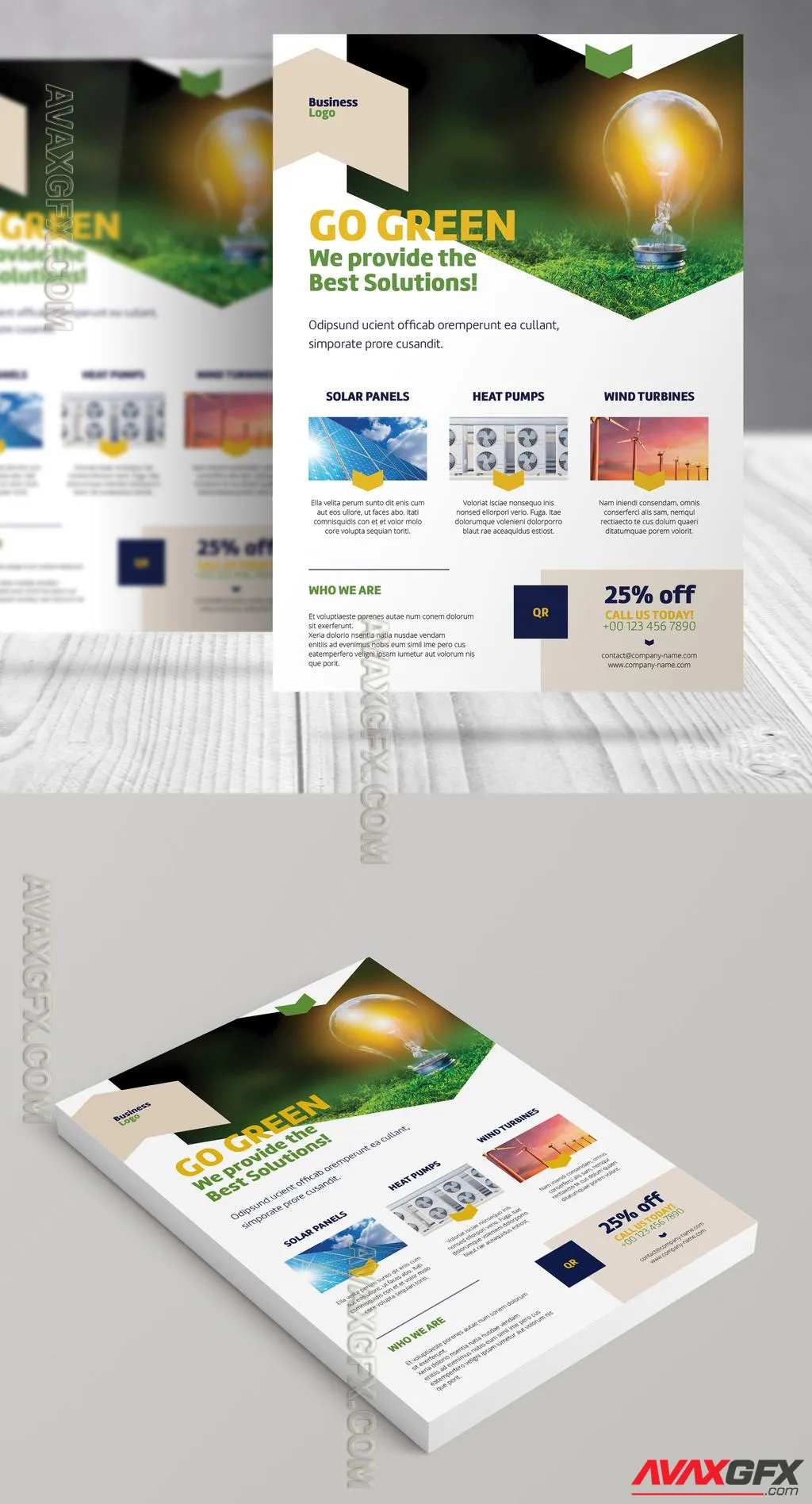 Adobestock - Clean and Green Energy Flyer Template 755814218