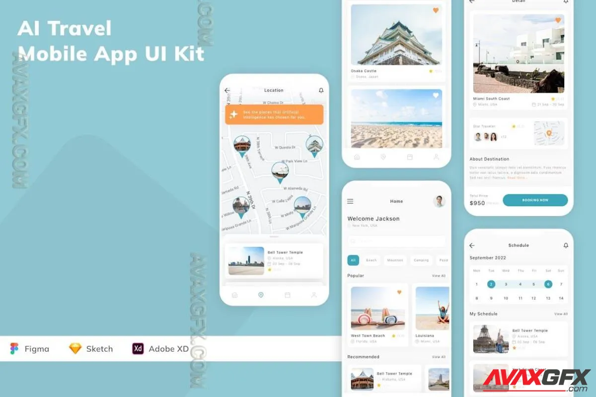 AI Travel Mobile App UI Kit