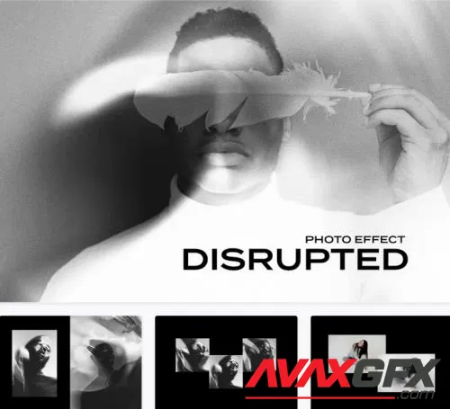 Disrupted Monochrome Photo Effect - 92139503