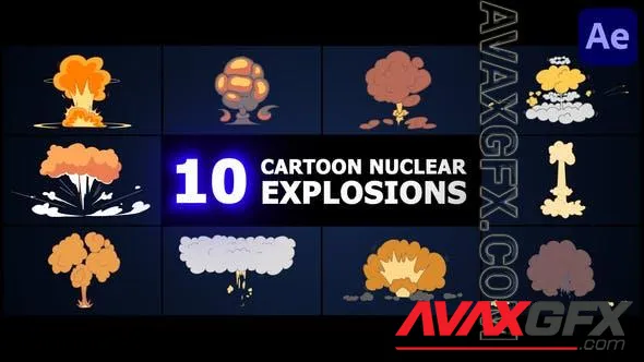 Cartoon Nuclear Explosions | After Effects