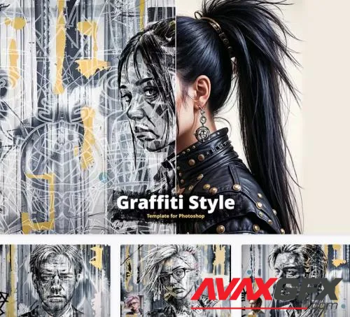 Graffiti Style Template for Photoshop - 50573479