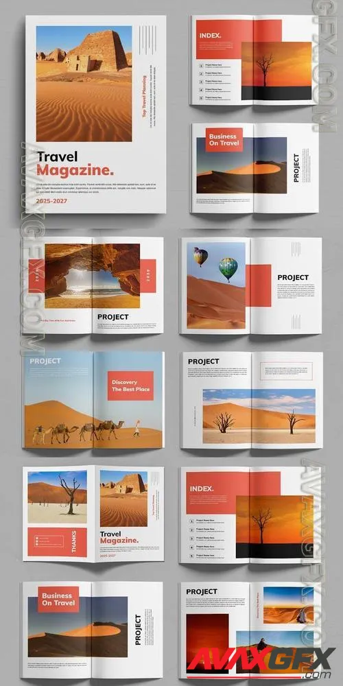 Travel Magazine Template Layout