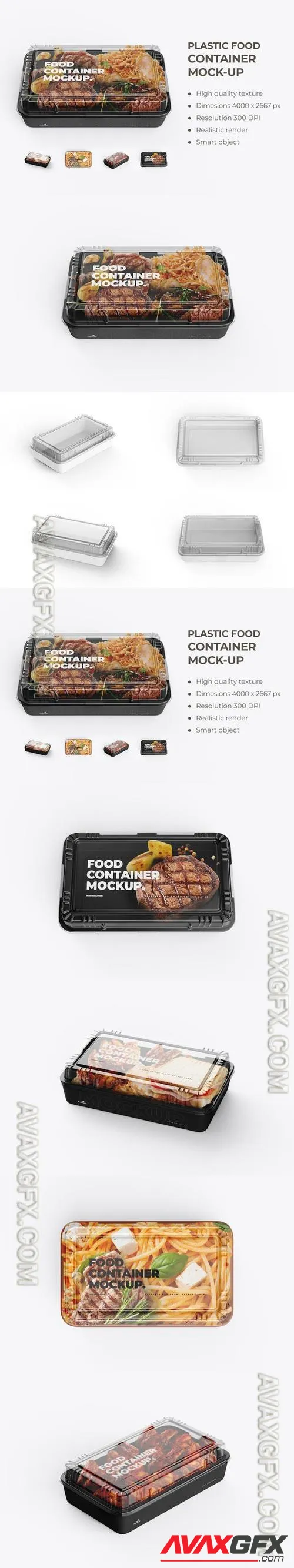 PSD Transparent Food Container Mockup