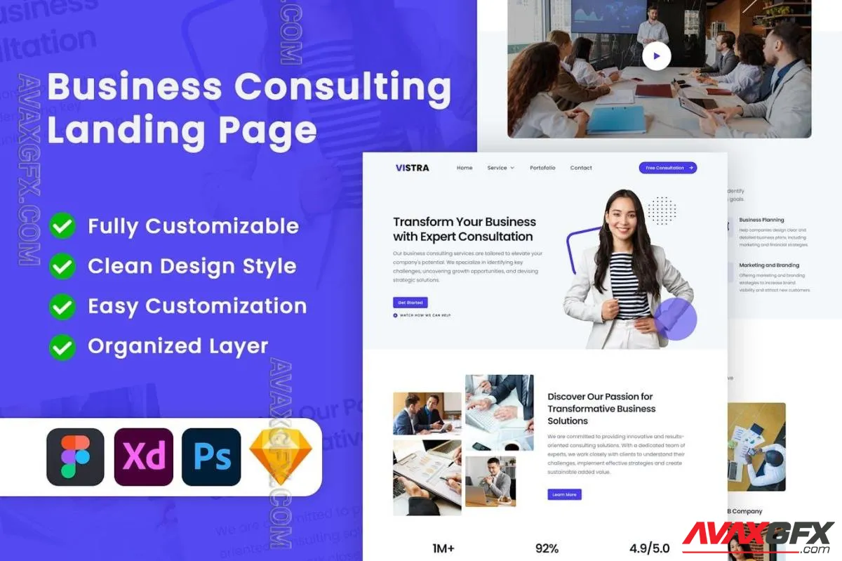 Vistra - Business Consulting Landing Page