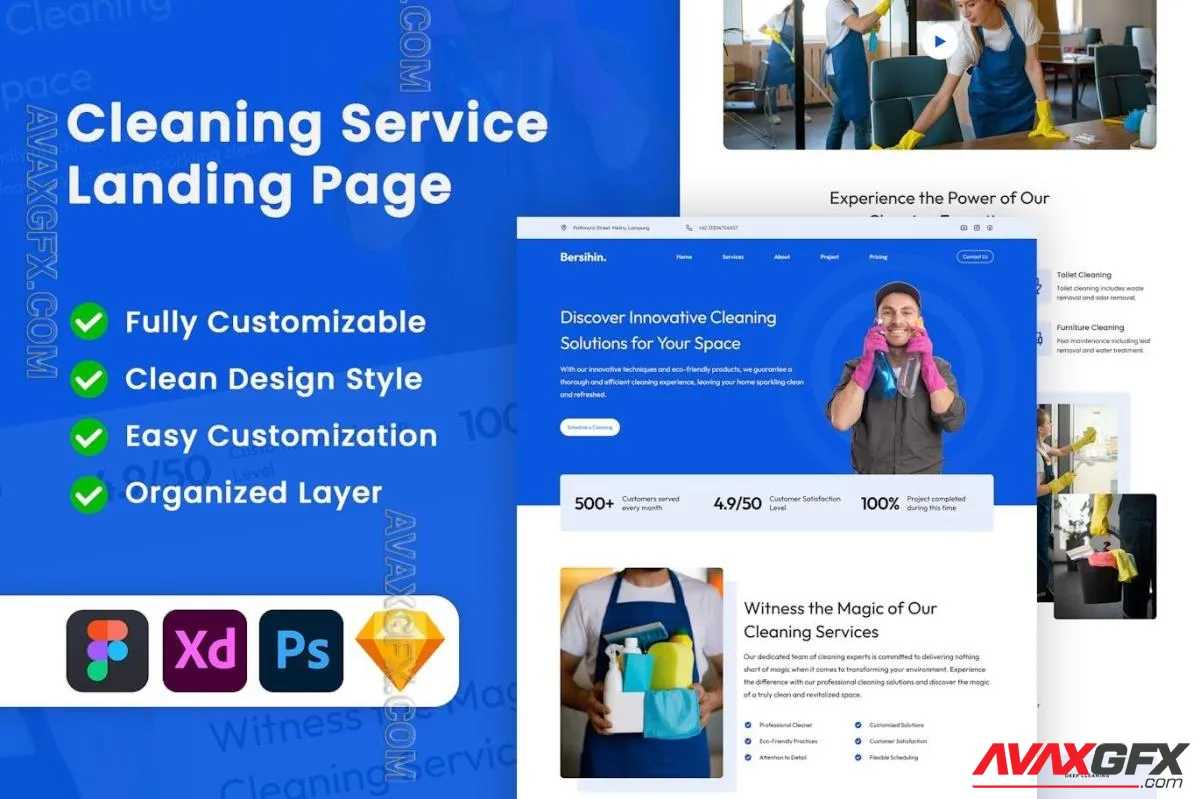 Bersihin - Cleaning Service Landing Page