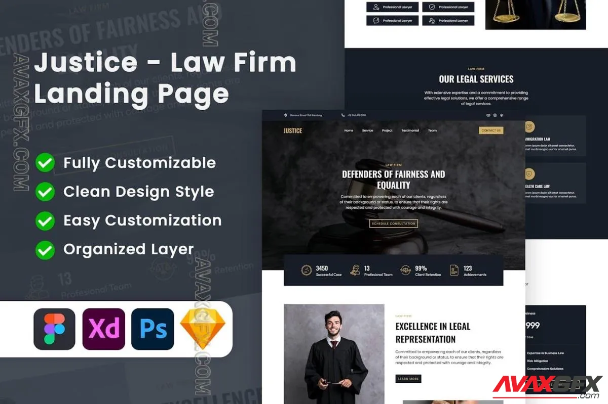 Justice - Law Firm Landing Page