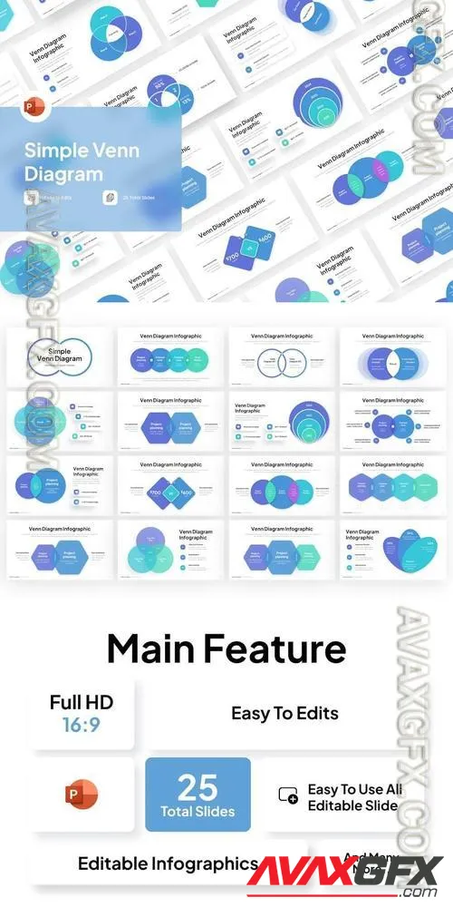 Venn Diagram Infographic PowerPoint